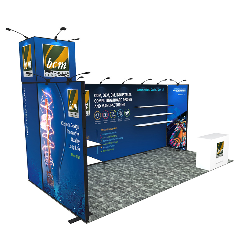 10x20 Modular Aluminum Booth Exhibition Display With Counter Manufacturers